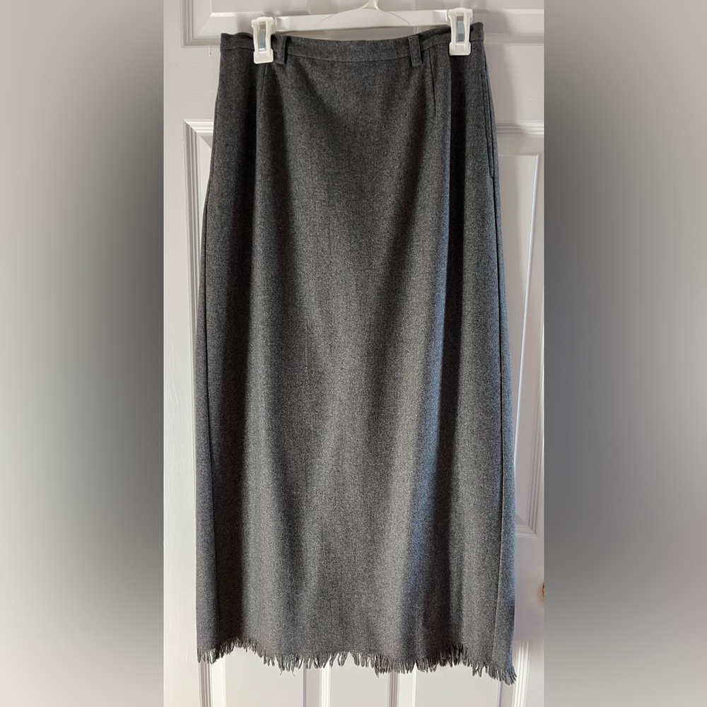 Eddie Bauer Wool Charcoal Pencil Skirt